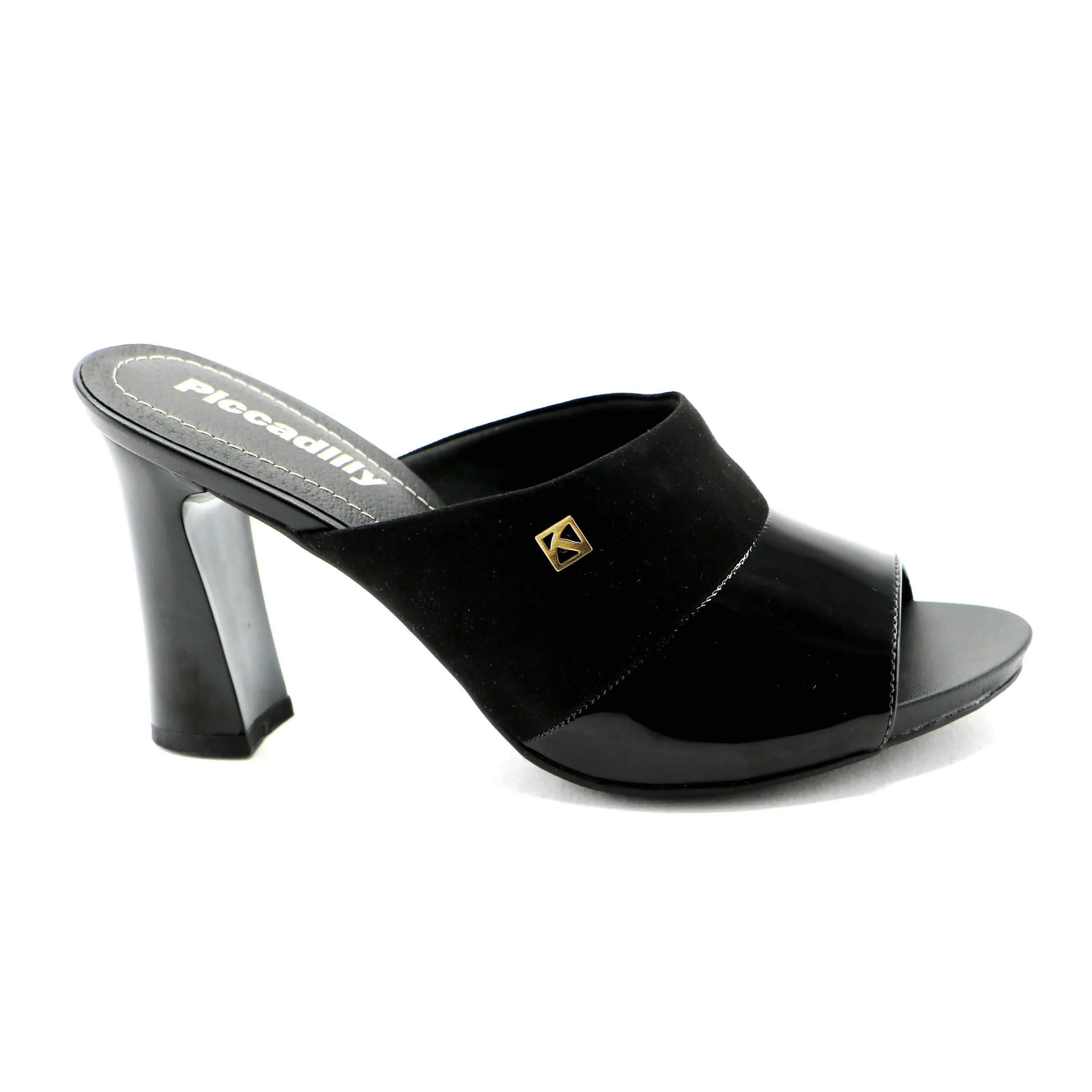 Shimmer Slip-on Heels - Black (614.009)