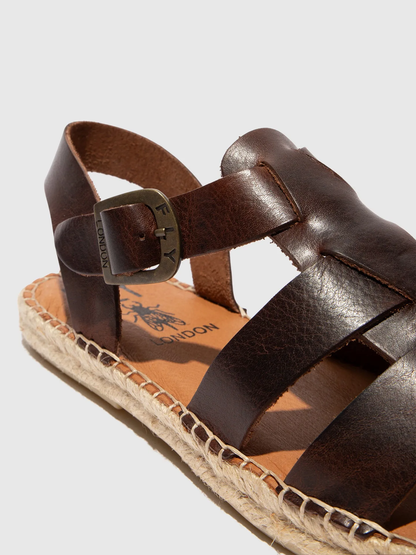 Sling-Back Espadrilles SUCH527FLY LEATHER BROWN