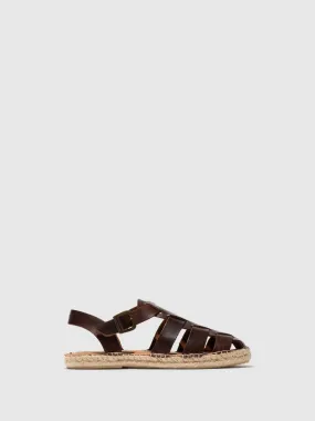 Sling-Back Espadrilles SUCH527FLY LEATHER BROWN