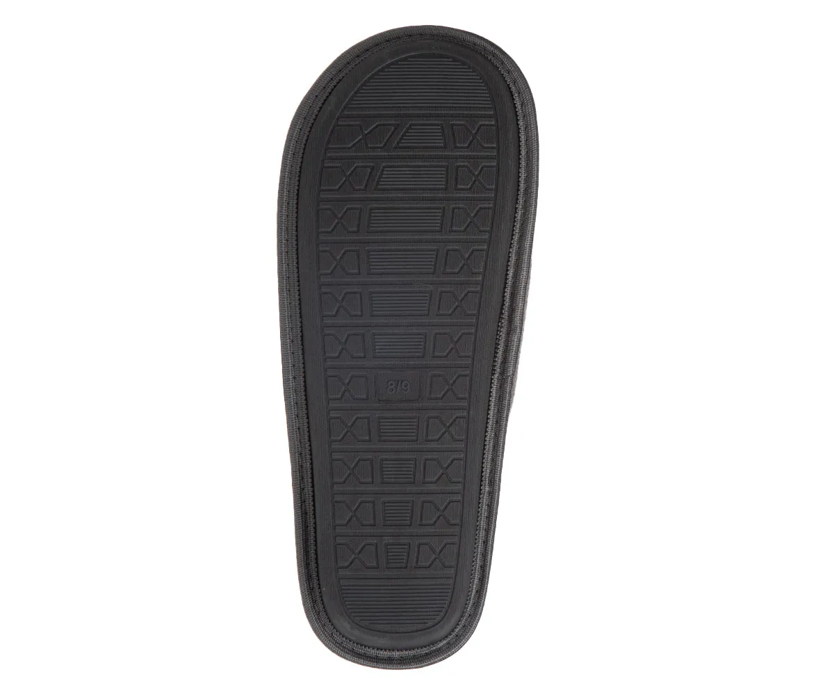 SWISSBRAND Microsuede Fuzzy  House Slippers for Men Indoor Outdoor, Warm Footwear Cozy Mens Slippers