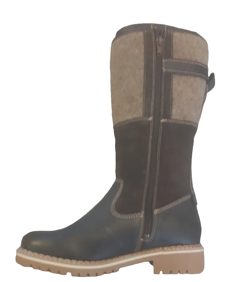 Tamaris Mocca Combination Weather Proof Boot