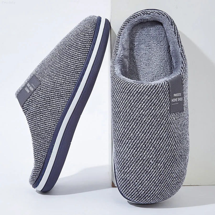 TPR Lightweight Slippers C | Slippers Fuzzy with Cotton Twill Stripes Line