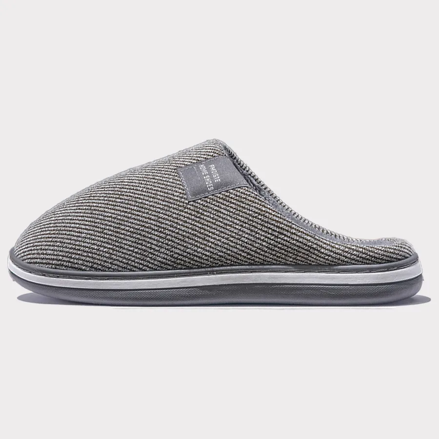 TPR Lightweight Slippers C | Slippers Fuzzy with Cotton Twill Stripes Line