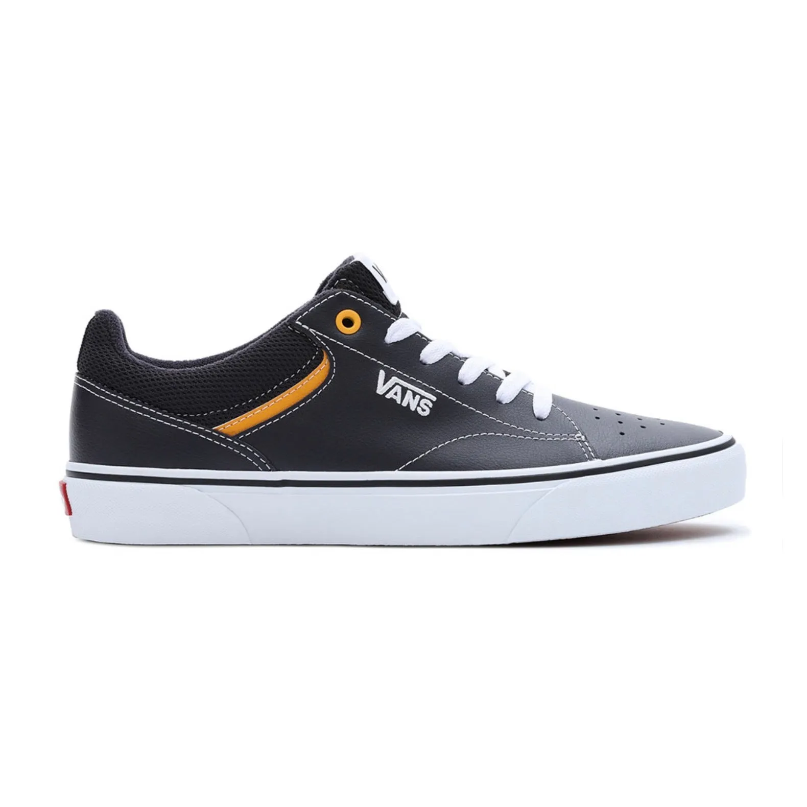 Vans Mens Seldan Leather Charcoal Yellow