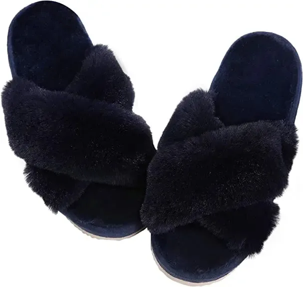 Warm and Stylish Ladies' Winter Slippers