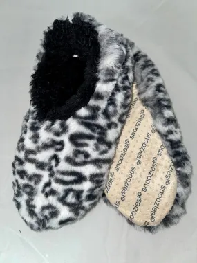 Women’s Fuzzy Slippers - Leopard White