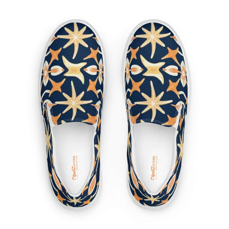 Women’s Marine Life Canvas Slip Ons