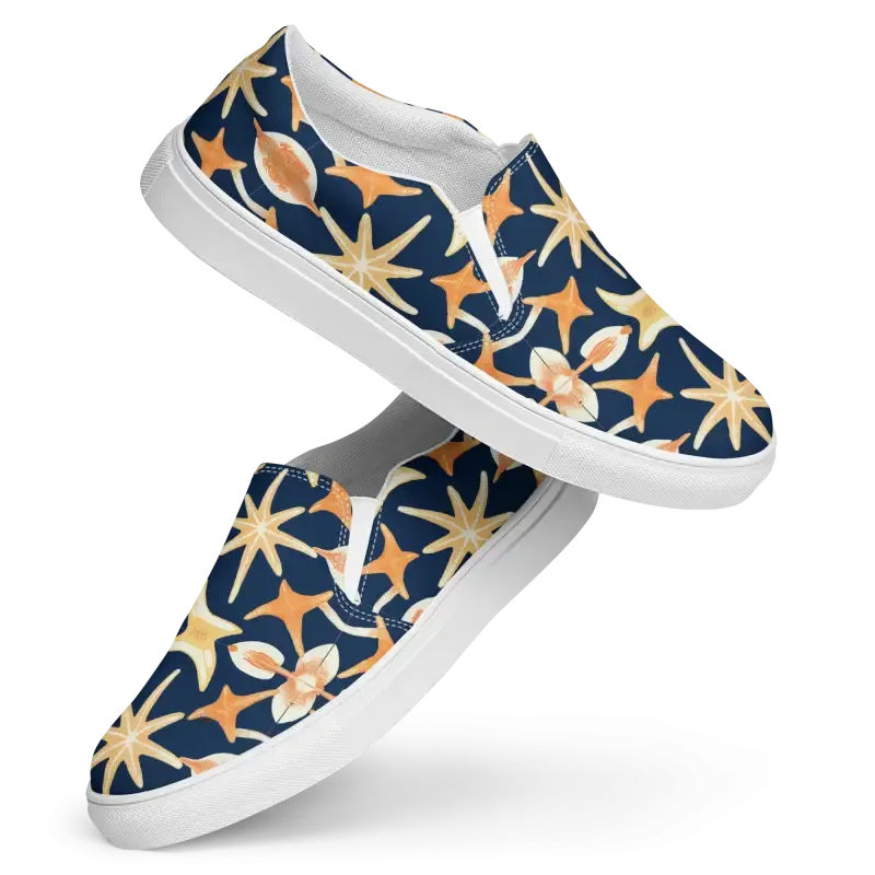 Women’s Marine Life Canvas Slip Ons