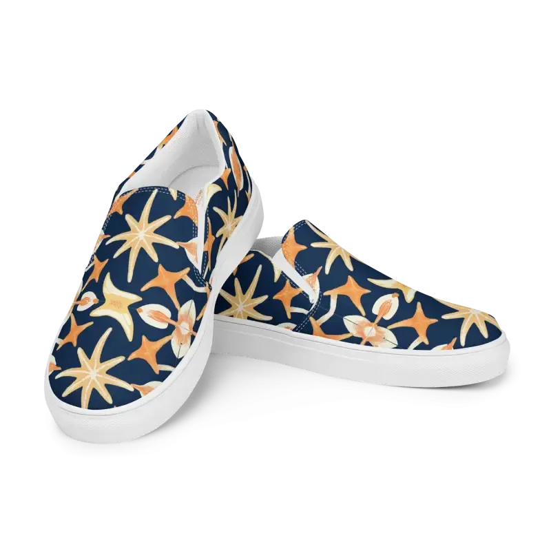 Women’s Marine Life Canvas Slip Ons