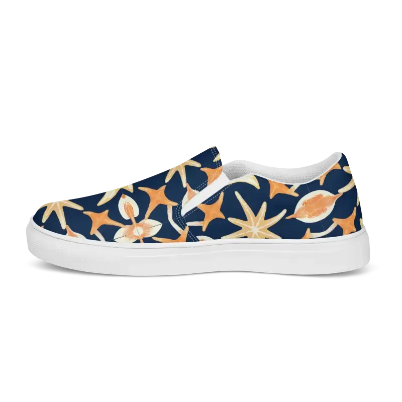 Women’s Marine Life Canvas Slip Ons