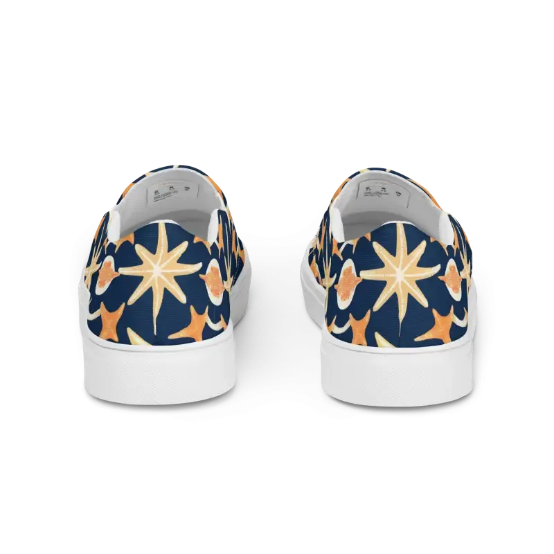 Women’s Marine Life Canvas Slip Ons