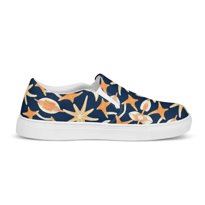 Women’s Marine Life Canvas Slip Ons