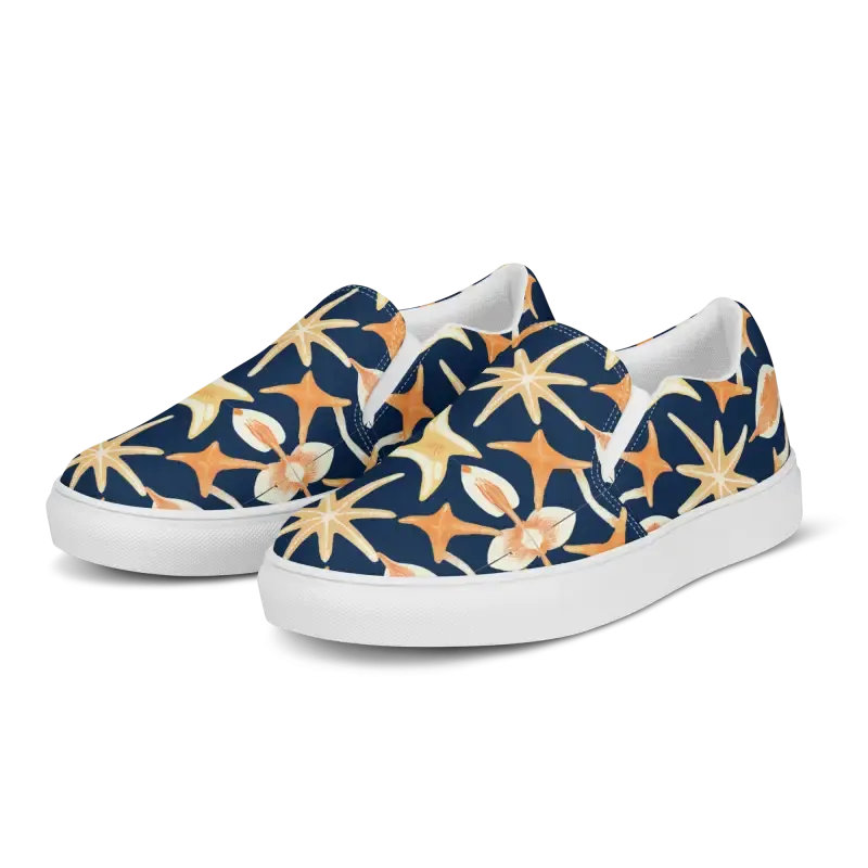 Women’s Marine Life Canvas Slip Ons