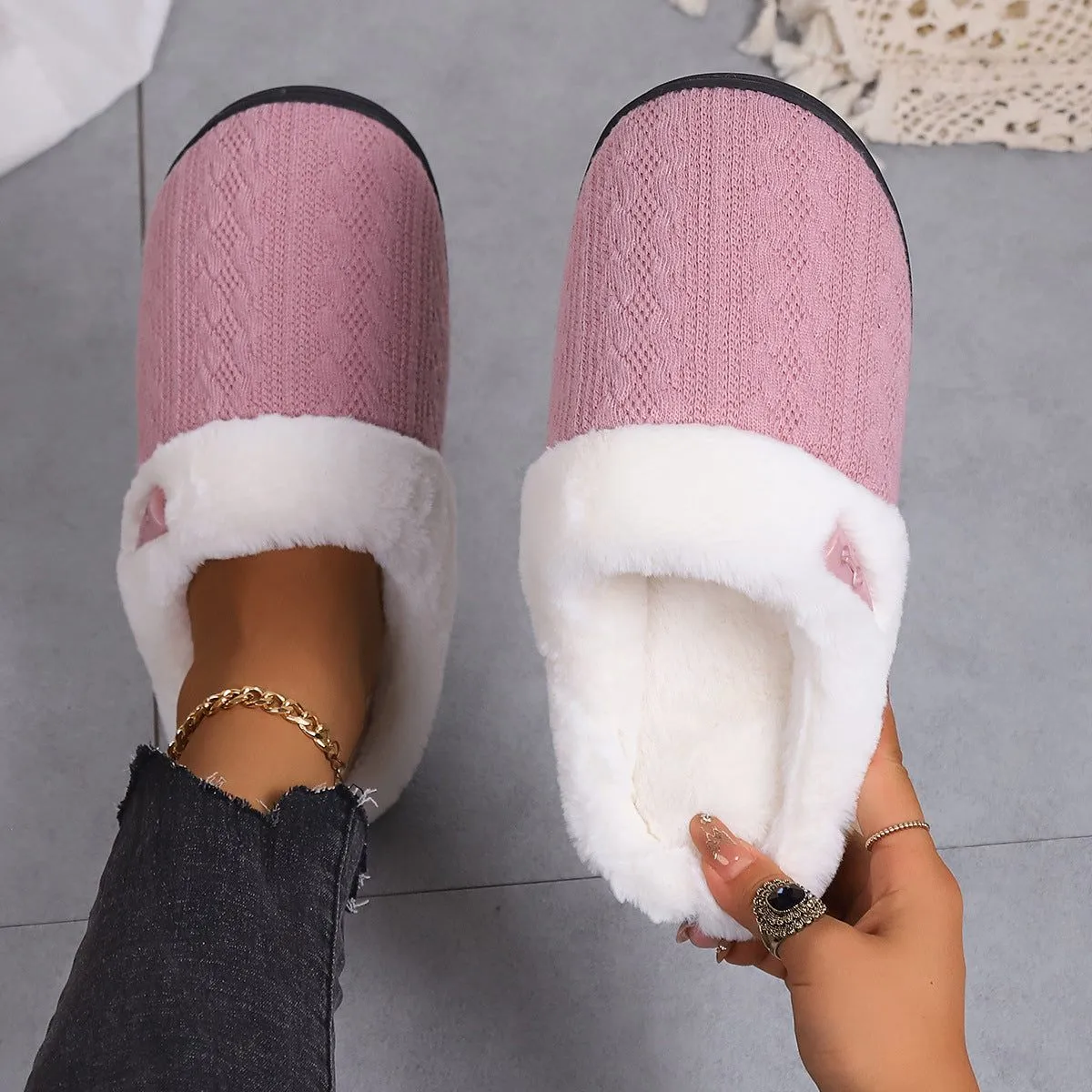 Women’s Warm Non-Slip Slippers in 5 Colors